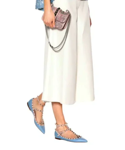 Valentino Garavani Rockstud leather ballerinas Flat