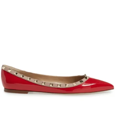 Valentino Garavani Patent Rockstud Ballet Flat