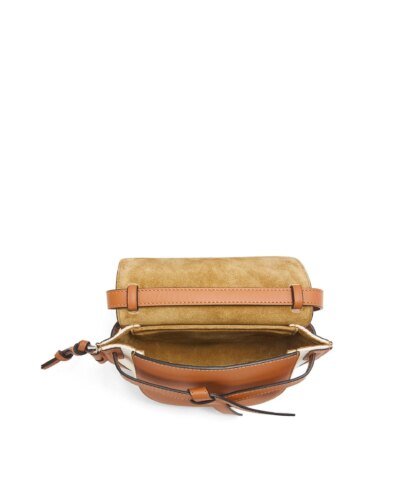 Loewe Mini Gate Dual Bag in Canvas and Calfskin