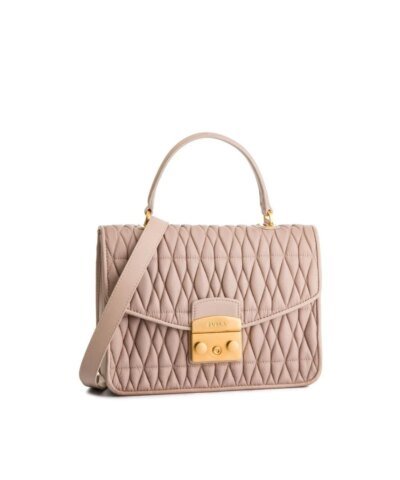 Furla Metropolis Cometa Small Top Handle Bag In Nude