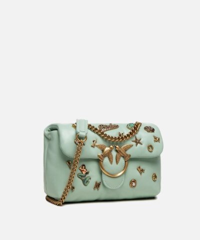 Pinko Mini Love Bag Puff Summer Pins, Aqua Green