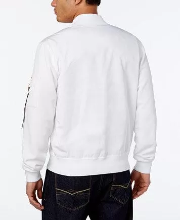 Sean John Men's Pique-Sleeve Bomber Jacket