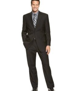 IZOD Two-Button Black Solid Suit-IZOD-Fashionbarn shop