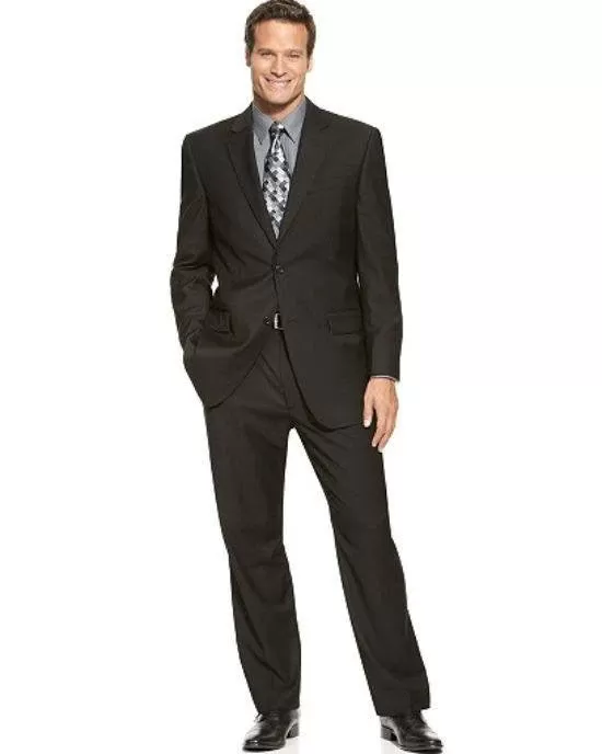 IZOD Two-Button Black Solid Suit-IZOD-Fashionbarn shop