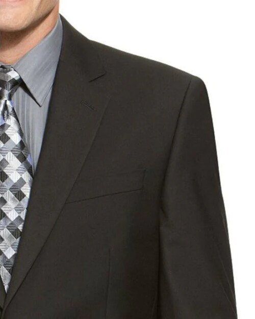 IZOD Two-Button Black Solid Suit-IZOD-Fashionbarn shop