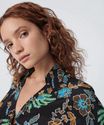 DVF Madalena Midi Wrap Dress In Silk Crepe De Chine