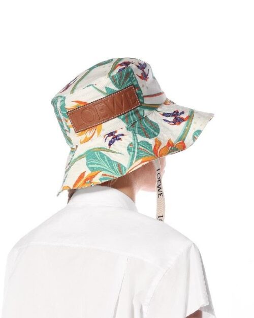 Loewe Paula's Ibiza Waterlily Print Cotton Bucket Hat