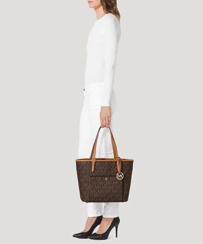 MICHAEL Michael Kors Tote - Logo Jet Set Large Snap Pocket-MICHAEL MICHAEL KORS-Fashionbarn shop