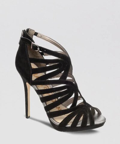 Sam Edelman Peep Toe Caged Platform Evening Sandals - Eve High Heel