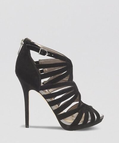 Sam Edelman Peep Toe Caged Platform Evening Sandals - Eve High Heel