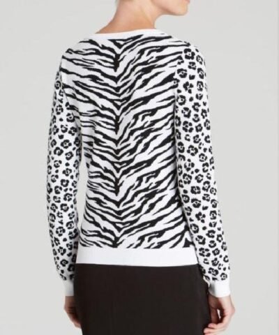 Moschino V-Neck Tiger & Leopard Print