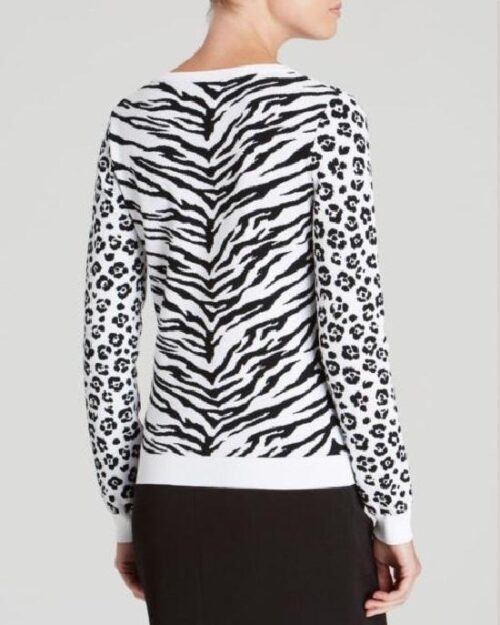 Moschino V-Neck Tiger & Leopard Print