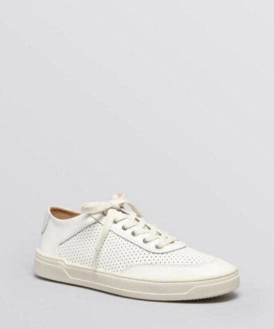 VIA SPIGA Flat Lace Up Sneakers - Gitana Perforated
