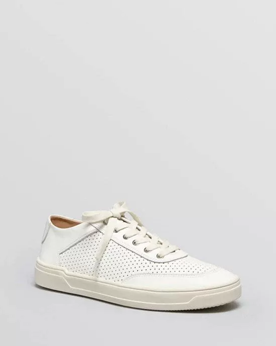 VIA SPIGA Flat Lace Up Sneakers - Gitana Perforated