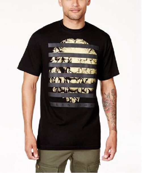 Sean John Men's Lion Stripes Graphic-Print T-Shirt