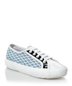 SUPERGA Flat Lace Up Sneakers - 2750 Net Overlay Snake