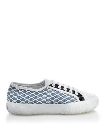 SUPERGA Flat Lace Up Sneakers - 2750 Net Overlay Snake-SUPERGA-Fashionbarn shop