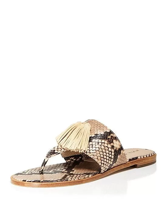 VIA SPIGA Flat Thong Sandals - Terrin Tassel