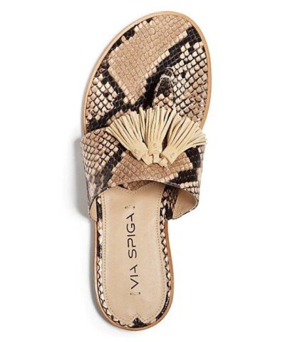 VIA SPIGA Flat Thong Sandals - Terrin Tassel-VIA SPIGA-Fashionbarn shop