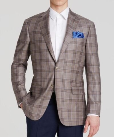 Hart Schaffner Marx Platinum Label Plaid Sport Coat
