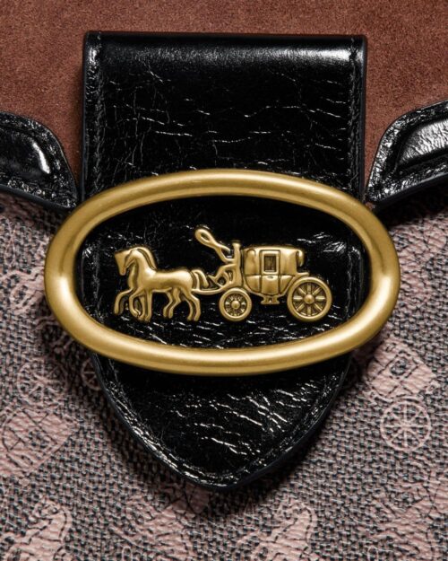 Coach Kat Saddle Bag 20 With Horse And Carriage Print