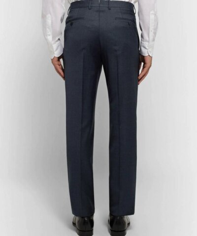 ERMENEGILDO ZEGNA Navy Slim-Fit Micro-Checked Wool Suit