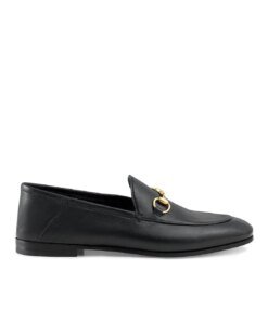 Gucci Black Leather Horsebit Loafer