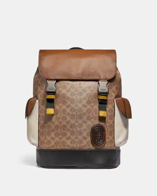 Coach Rivington Signature Coated Canvas & Leather Backpack