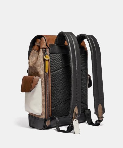 Coach Rivington Signature Coated Canvas & Leather Backpack