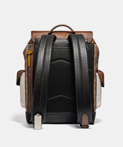 Coach Rivington Signature Coated Canvas & Leather Backpack