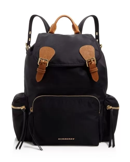 Burberry Medium Rucksack Runway Nylon Backpack, Black