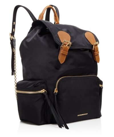Burberry Medium Rucksack Runway Nylon Backpack, Black