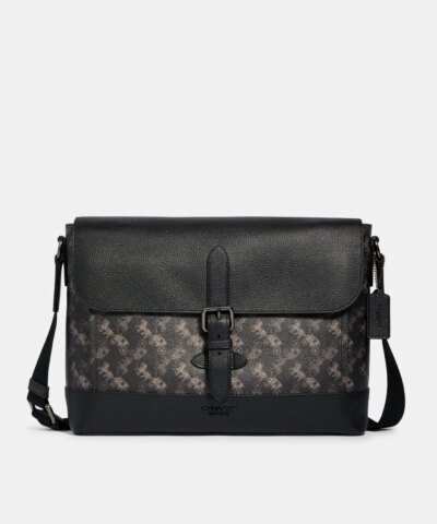 Coach Hudson Messenger With Horse And Carriage Print