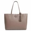 Tory Burch McGraw Leather Tote, Silver Maple
