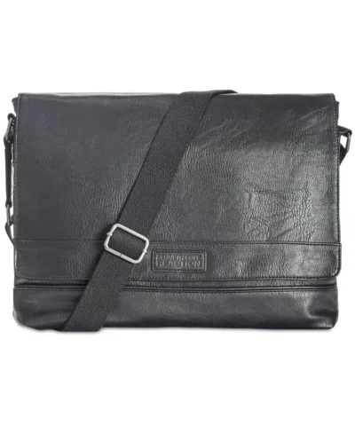 Men's Pebbled Messenger Bag