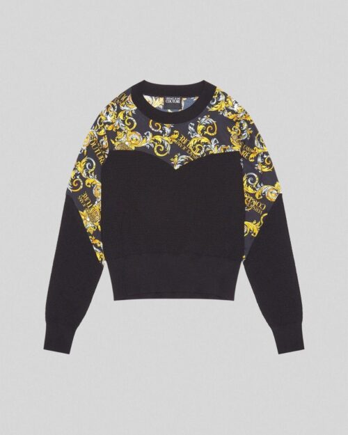 Versace Jeans Couture Logo Baroque Accent Jumper