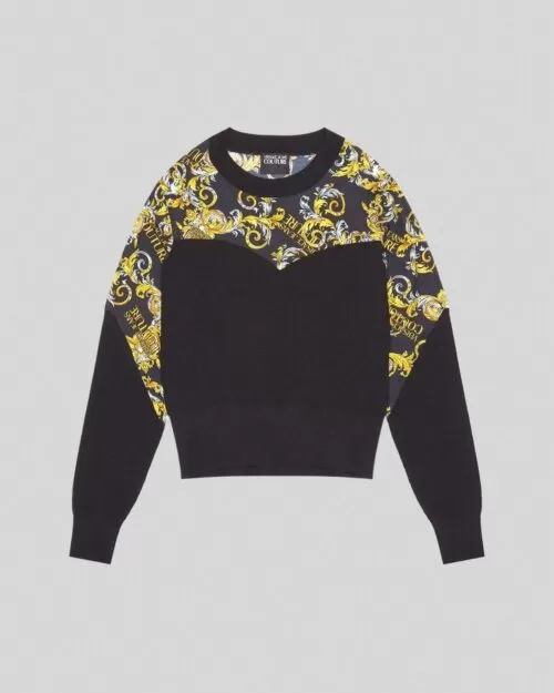 Versace Jeans Couture Logo Baroque Accent Jumper