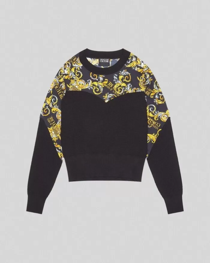 Versace Jeans Couture Logo Baroque Accent Jumper