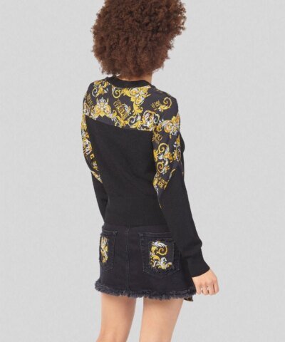 Versace Jeans Couture Logo Baroque Accent Jumper