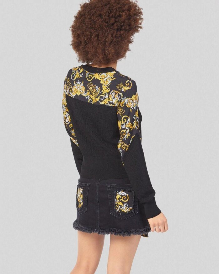 Versace Jeans Couture Logo Baroque Accent Jumper
