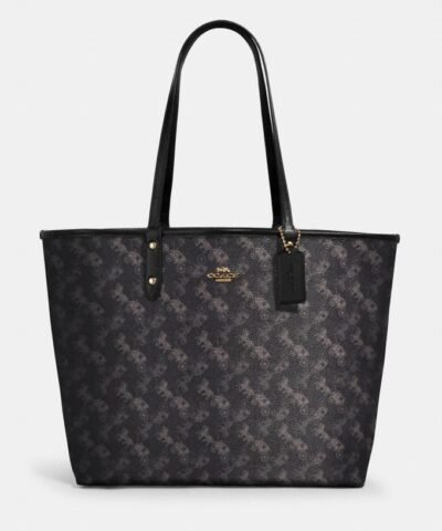 Coach Reversible City Tote With Horse And Carriage Print