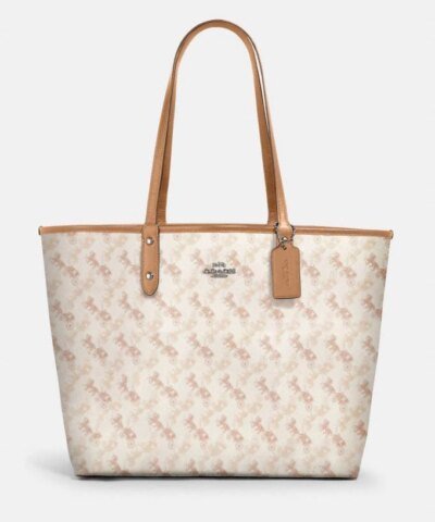 Coach Reversible City Tote With Horse And Carriage Print