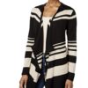 JM Collection Womens Knit Striped Duster Sweater