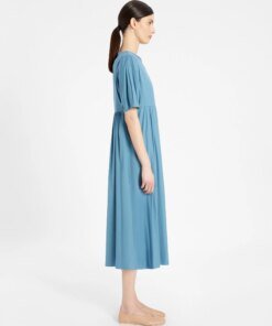 'S Max Mara Cotton Poplin Light Blue Dress