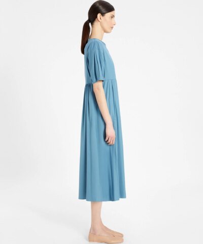 'S Max Mara Cotton Poplin Light Blue Dress