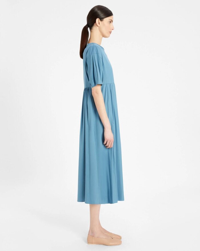 'S Max Mara Cotton Poplin Light Blue Dress
