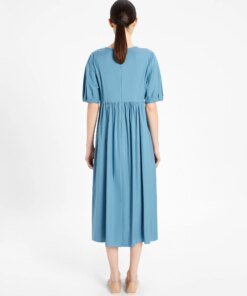 'S Max Mara Cotton Poplin Light Blue Dress