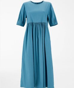 'S Max Mara Cotton Poplin Light Blue Dress