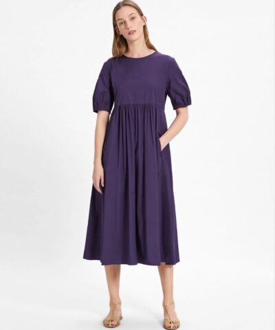 'S Max Mara Cotton Poplin Purple Dress