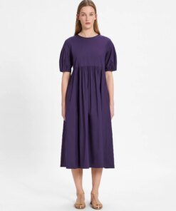 'S Max Mara Cotton Poplin Purple Dress